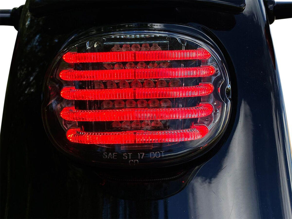 Custom Dynamics ProBeam Integrated Low Profile LED Taillights with Auxiliary Turn Signals For Harley Davidson FLD 1690 2012-2013 Rear Smoke