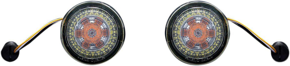 Custom Dynamics ProBeam Amber White Dynamic Ringz For Harley Davidson FLFB 1750 2018-2019 Smoke