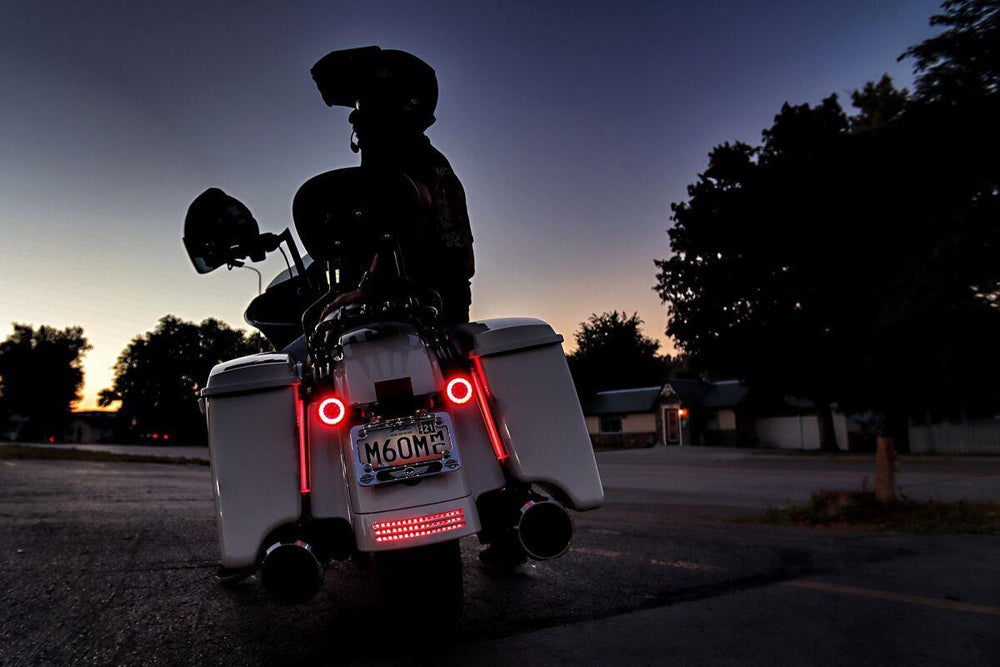 Custom Dynamics ProBeam Red LED Turn Signals with Red Lenses For Harley Davidson FLFB 1750 2018-2019 Red