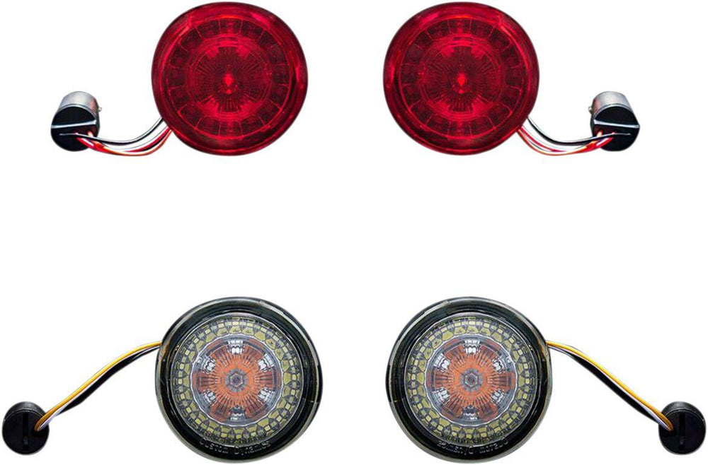 Custom Dynamics ProBeam Front and Rear Turn Signal Conversion Kit For Harley Davidson FLFB 1750 2018-2020