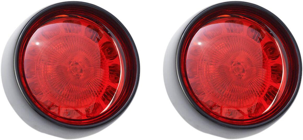 Custom Dynamics ProBeam Bullet Bezel Rear LED Turn Signal Inserts For Harley Davidson FLD 1690 2012-2013 Black Red