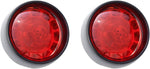 Custom Dynamics ProBeam Bullet Bezel Rear LED Turn Signal Inserts For Harley Davidson FLD 1690 2012-2013 Black Red