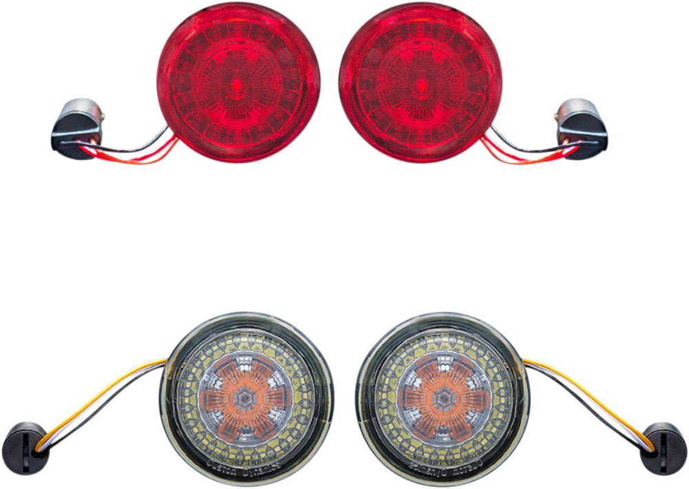 Custom Dynamics ProBeam Front and Rear Turn Signal Conversion Kit For Harley Davidson FLD 1690 2012-2013