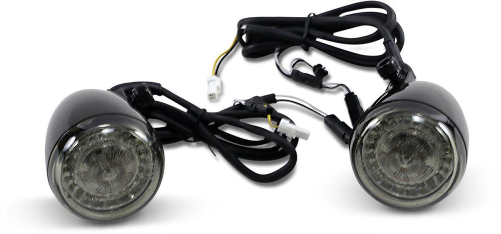 Custom Dynamics ProBeam Dynamic Ringz LED Front Turn Signals For Indian CHIEF 111 2015-2020 Front Black