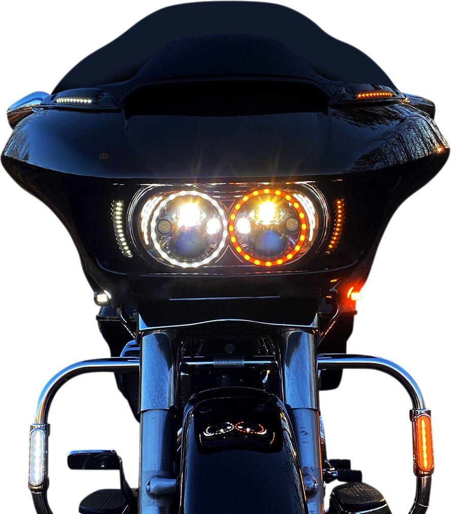 Custom Dynamics ProBeam Road Glide Turn Signals For Harley Davidson FLTRK 1868 2020-2024 Gloss Black Smoke
