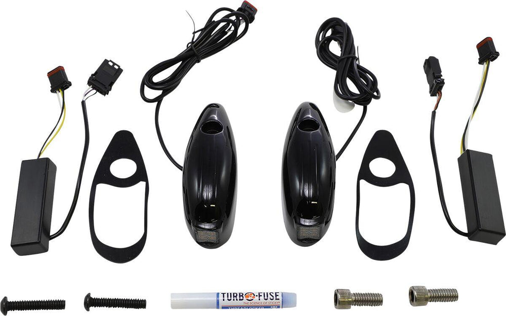 Custom Dynamics ProBeam Road Glide Turn Signals For Harley Davidson FLTRK 1868 2020-2024 Gloss Black Smoke