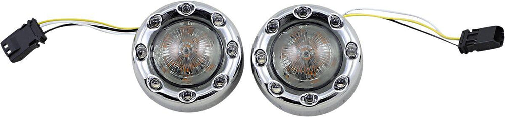 Custom Dynamics ProBeam Bullet Ringz 1157 Front Turn Signals For Harley Davidson FLHTCUTGSE 1923 2020-2022 Front Chrome Smoke