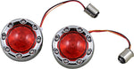 Custom Dynamics ProBeam Bullet Ringz 1157 Rear Turn Signals For Harley Davidson FLD 1690 2012-2013 Rear Chrome Red