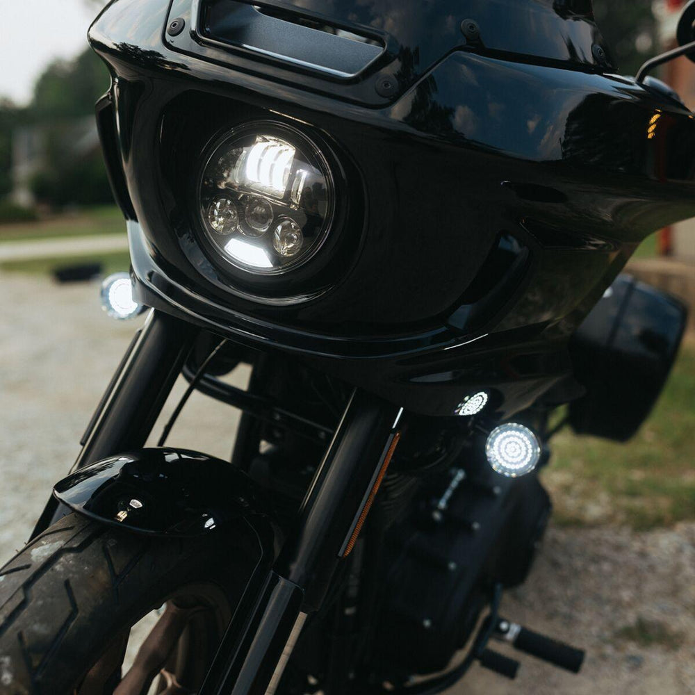 Custom Dynamics Genesis 4 Amber White LED Turn Signal Inserts For Harley Davidson FLD 1690 2012-2013