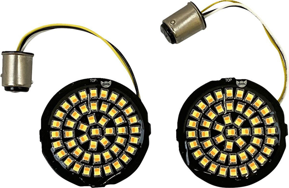 Custom Dynamics Genesis 4 Amber White LED Turn Signal Inserts For Harley Davidson FLD 1690 2012-2013