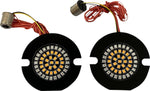 Custom Dynamics Dynamic Clusters 2 LED Turn Signal Inserts For Harley Davidson FLHR 1340 1994-1998 Rear