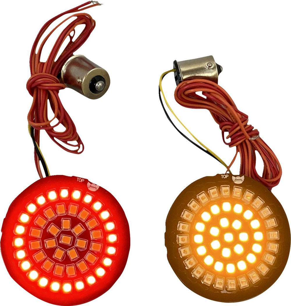 Custom Dynamics Dynamic Clusters 2 LED Turn Signal Inserts For Harley Davidson FLD 1690 2012-2013 Rear