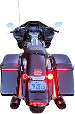 Custom Dynamics Genesis 4 Red Ring LED Turn Signal Inserts For Harley Davidson FLFB 1750 2018-2019 Rear