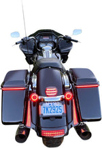 Custom Dynamics Genesis 4 Red Ring LED Turn Signal Inserts For Harley Davidson FLFB 1750 2018-2019 Rear