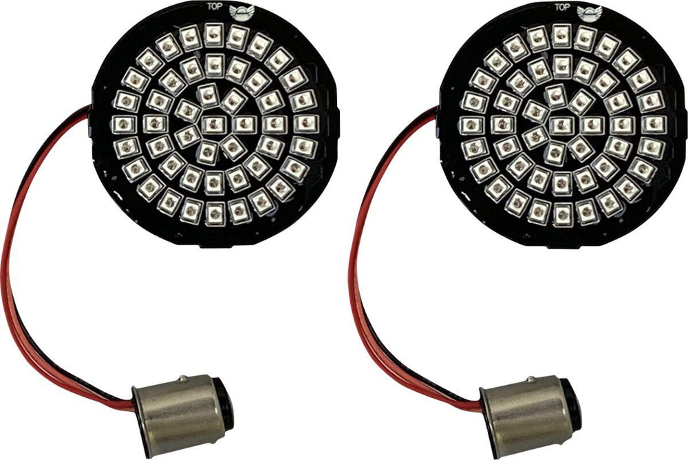 Custom Dynamics Genesis 4 Red Ring LED Turn Signal Inserts For Harley Davidson FLFB 1750 2018-2019 Rear