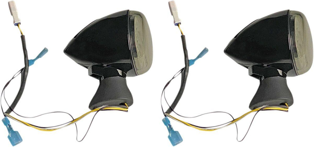 Custom Dynamics ProBeam Dynamic Ringz Front LED Turn Signals For Indian Scout 60 2016-2022 Front Black Smoke