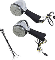 Custom Dynamics ProBeam Red Ring Turn Signal LEDs For Indian Scout 60 2016-2022 Rear Chrome Smoke