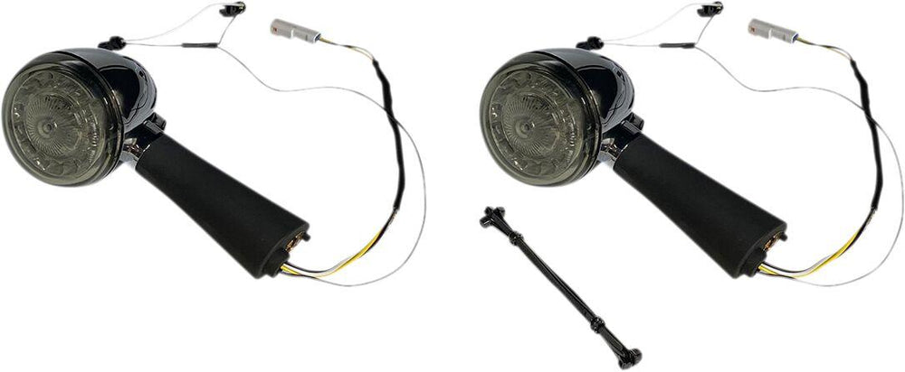 Custom Dynamics ProBeam Red Ring Turn Signal LEDs For Indian Scout 60 2016-2022 Rear Chrome Smoke