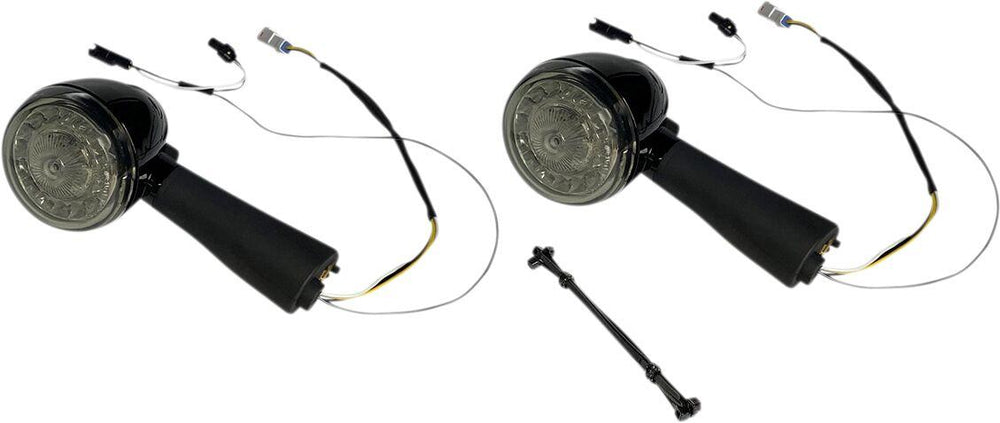 Custom Dynamics ProBeam Red Ring Turn Signal LEDs For Indian Scout 60 2016-2022 Rear Black Smoke