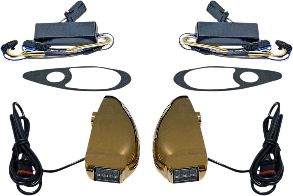 Custom Dynamics ProBeam Road Glide Turn Signals For Harley Davidson FLHRXS 1750 2017-2018 Gold Smoke