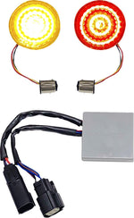 Custom Dynamics Smart LED 1157 Bullet Turn Signals with Controller For Harley Davidson FLHRXS 1750 2017-2018 Rear Smoke