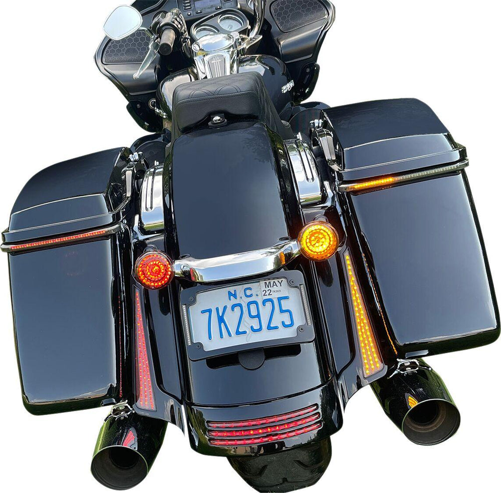 Custom Dynamics Smart LED 1157 Bullet Turn Signals with Controller For Harley Davidson FLHRXS 1750 2017-2018 Rear Smoke