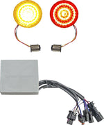 Custom Dynamics Smart LED 1157 Bullet Turn Signals with Controller For Harley Davidson FLFBS 1868 2018-2024 Rear Smoke