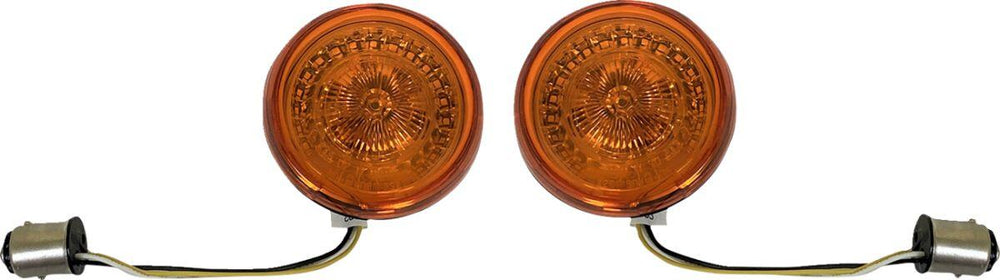 Custom Dynamics ProBeam Front Halo Turn Signals For Harley Davidson FLD 1690 2012-2013 Amber