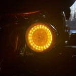Custom Dynamics ProBeam Front Halo Turn Signals For Harley Davidson FLD 1690 2012-2013 Amber