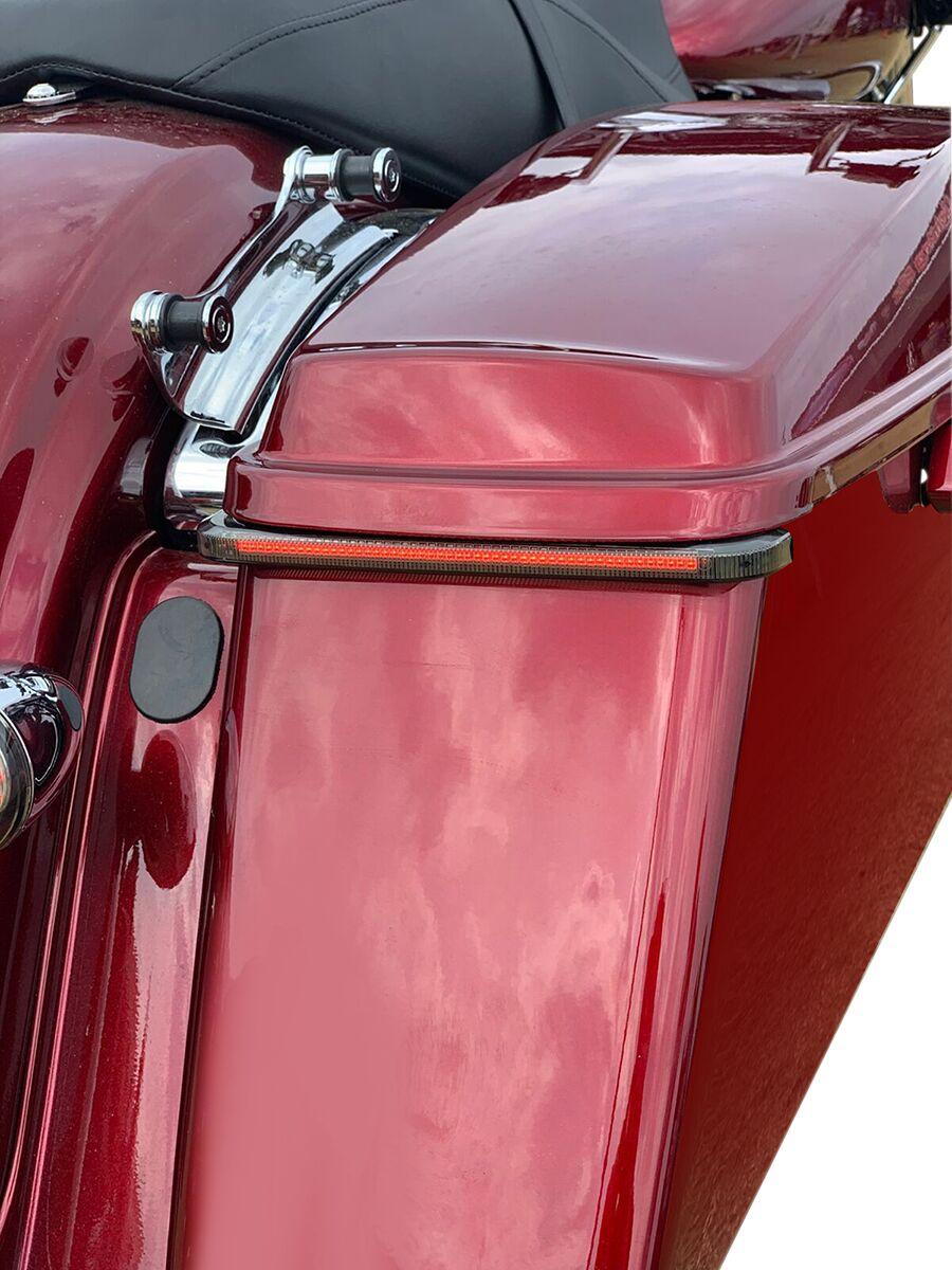 Custom Dynamics LED Low-Profile Bagz Accent Lights For Harley Davidson FLHX 1584 2010-2011 Rear Smoke