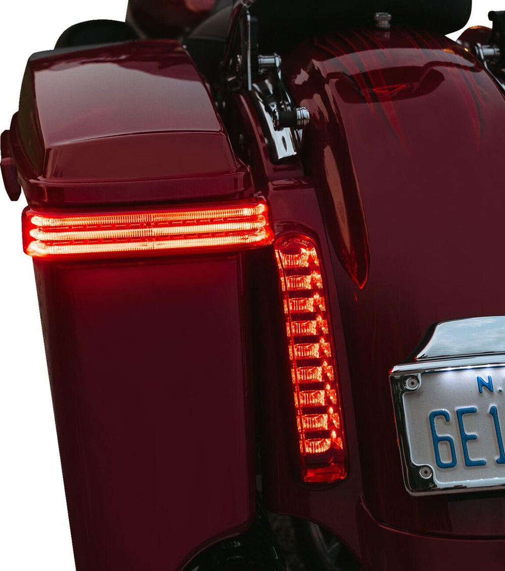 Custom Dynamics ProBeam LED Sequential Bagz Saddlebag Lights For Harley Davidson FLHR 1340 1997-1998 Red
