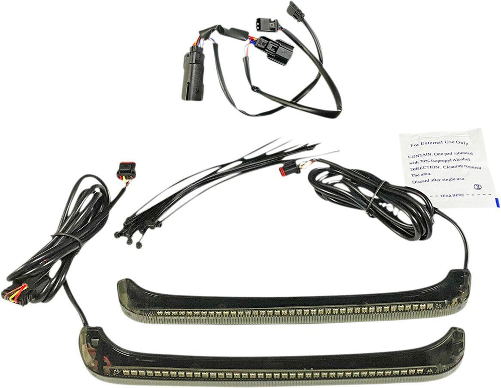 Custom Dynamics LED Low-Profile Bagz Accent Lights For Harley Davidson FLH 1868 2021 Rear Smoke