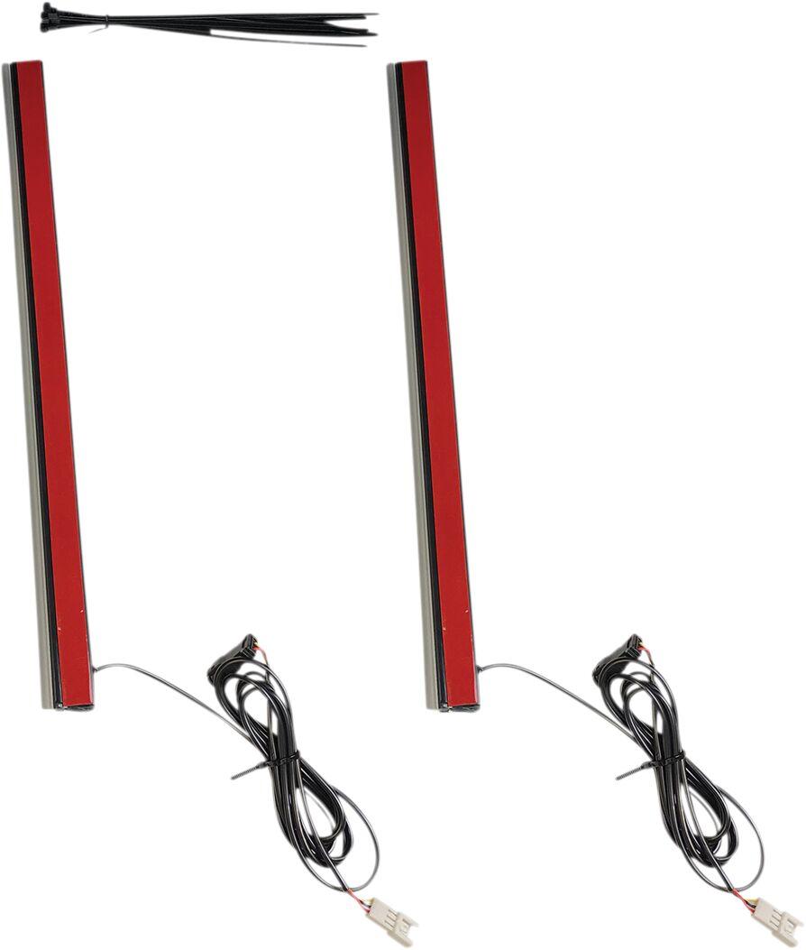 Custom Dynamics Plug & Play Red Plasma Rods For Harley Davidson FLD 1690 2012-2013 Smoke