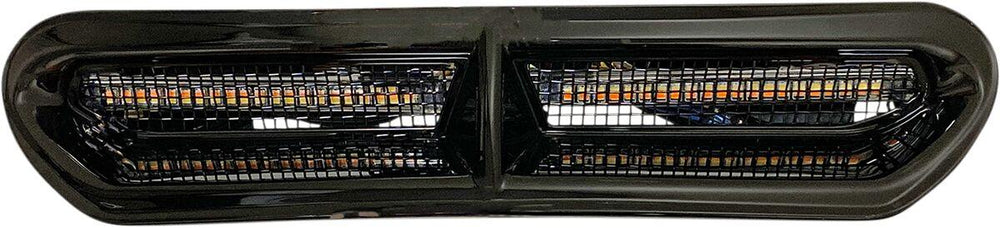 Custom Dynamics Genesis 4 All-In-One Dynamic LED Batwing Fairing Vent Insert For Harley Davidson FLH 1868 2021 Black Gloss