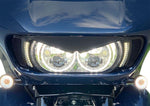Custom Dynamics Genesis 4 Dynamic LED Road Glide Vent Inserts For Harley Davidson FLTRK 1868 2020-2024 Black Smoke