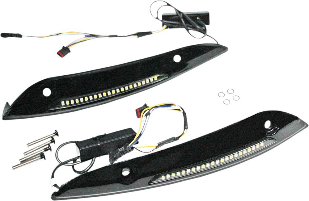 Custom Dynamics Genesis 4 Dynamic LED Road Glide Windshield Trim For Harley Davidson FLTRK 1868 2020-2024 Black Smoke