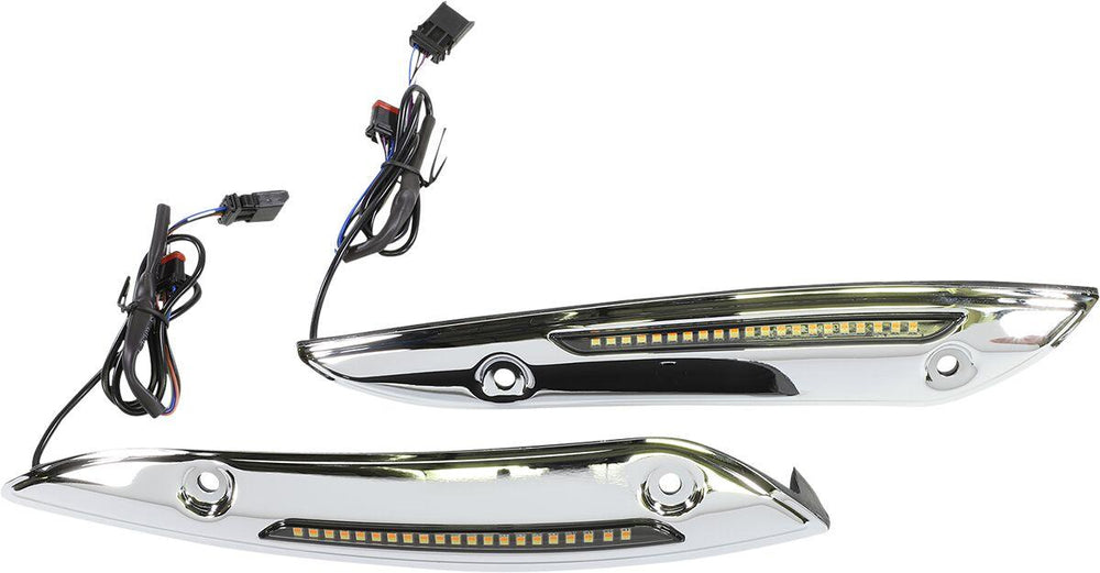 Custom Dynamics Genesis 4 Dynamic LED Road Glide Windshield Trim For Harley Davidson FLTRK 1868 2020-2024 Chrome Smoke