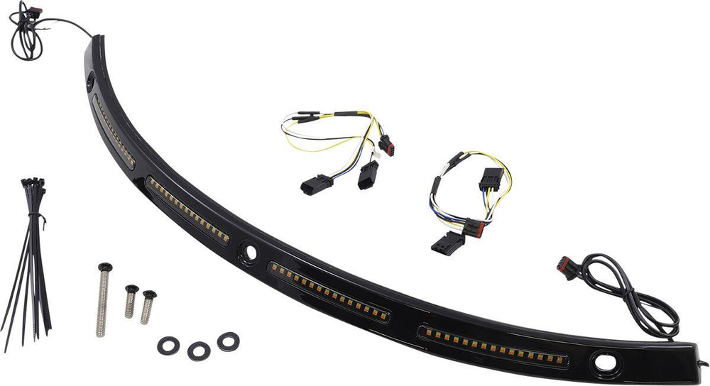 Custom Dynamics Genesis 4 Dynamic LED Batwing Windshield Trim For Harley Davidson FLH 1868 2021 Black Smoke