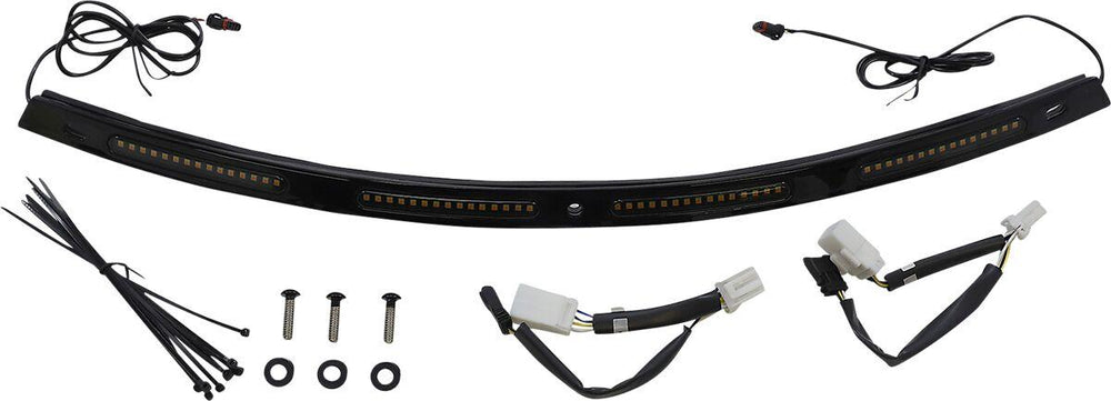 Custom Dynamics Genesis 4 Dynamic LED Batwing Windshield Trim For Harley Davidson FLHT 1584 2007-2008 Black Smoke