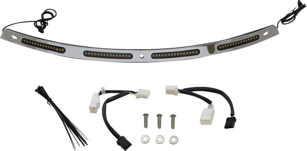 Custom Dynamics LED Batwing Windshield Trim For Harley FLHT1584 2007-2008 Chrome