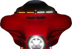 Custom Dynamics LED Batwing Windshield Trim For Harley FLHT1340 1996-1998 Chrome