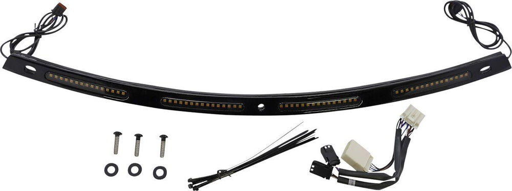 Custom Dynamics Genesis 4 Dynamic LED Batwing Windshield Trim For Harley Davidson FLHT 1340 1996-1998 Black Smoke
