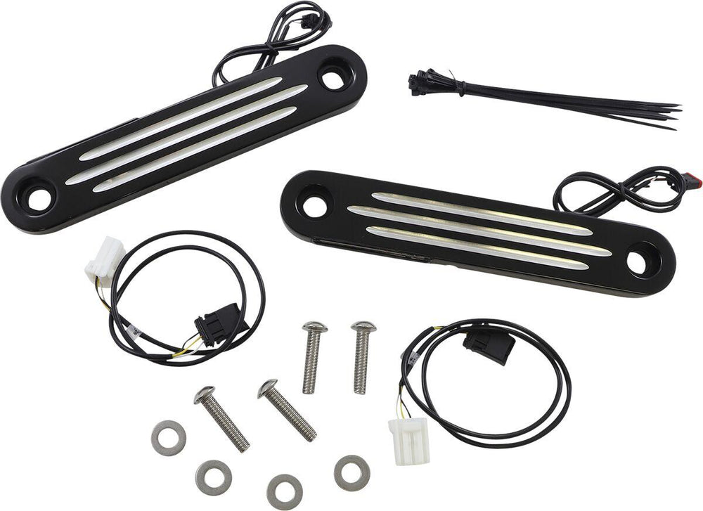 Custom Dynamics ProBeam Dynamic Strips V2 Front Turn Signals For Harley Davidson FLHT 1584 2007-2008 Contrast Smoke