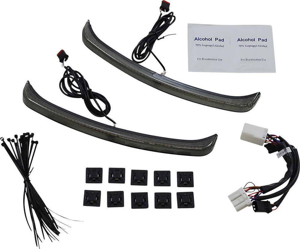 Custom Dynamics Dynamic LED Fender Lights For Harley Davidson FLHTCUTG 1690 Smoke