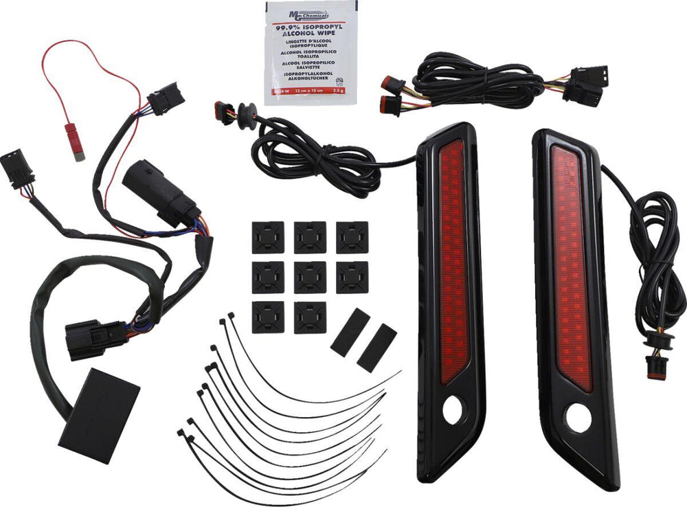 Custom Dynamics Saddlebag Latch Dual Color Accent Lights For Harley Davidson FLHRXS 1750 2017-2018 Red