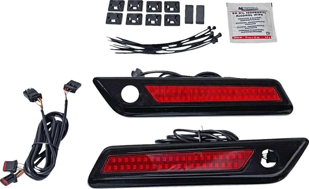 Custom Dynamics Saddlebag Latch Dual Color Accent Lights For Harley Davidson FLHRXS 1750 2017-2018 Red