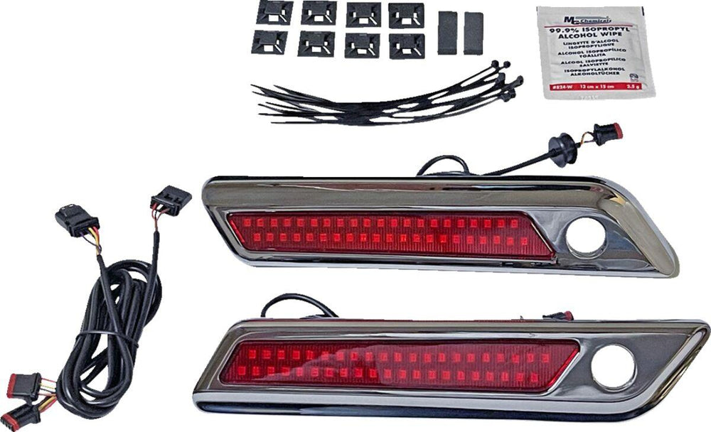 Custom Dynamics Saddlebag Latch Dual Color Accent Lights For Harley Davidson FLHRXS 1750 2017-2018 Red