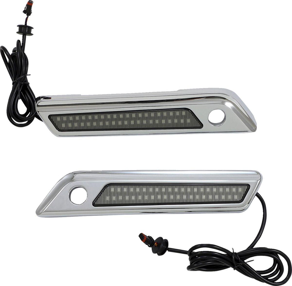 Custom Dynamics Saddlebag Latch Dual Color Accent Lights For Harley Davidson FLH 1868 2021 Smoke