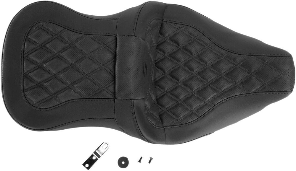 Saddlemen Roadsofa Lattice Stitch Seat For Harley Davidson FLHR 1584 2007-2008 - Black