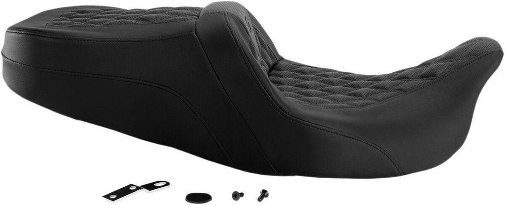 Saddlemen Roadsofa Lattice Stitch Seat For Harley Davidson FLHR 1584 2007-2008 - Black